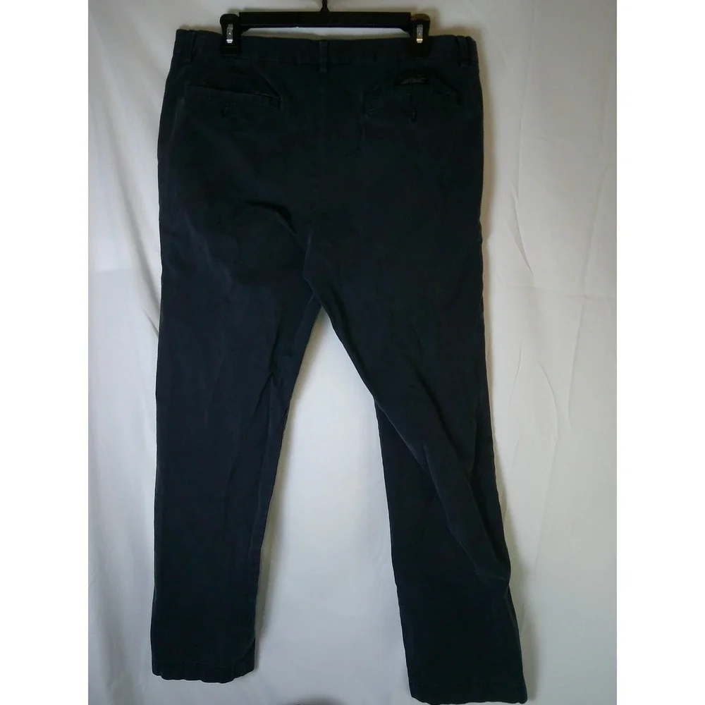 Banana Republic Aiden Chino Pants Mens 35x32 Navy Blue Straight Fit Casual‎